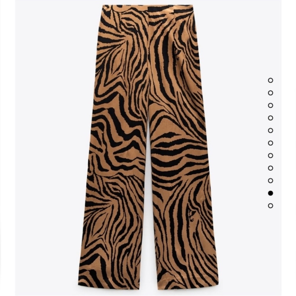 Zara High Waisted Zebra Pants Size XS